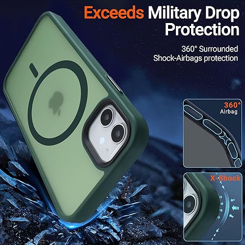 Miniatura 323 de Yriklso Strong Magnetic Case for iPhone 11 [Compatibilty with MagSafe] Protective Shockproof Cover Phone Case for iPhone 11 6.1" Frosted Purple