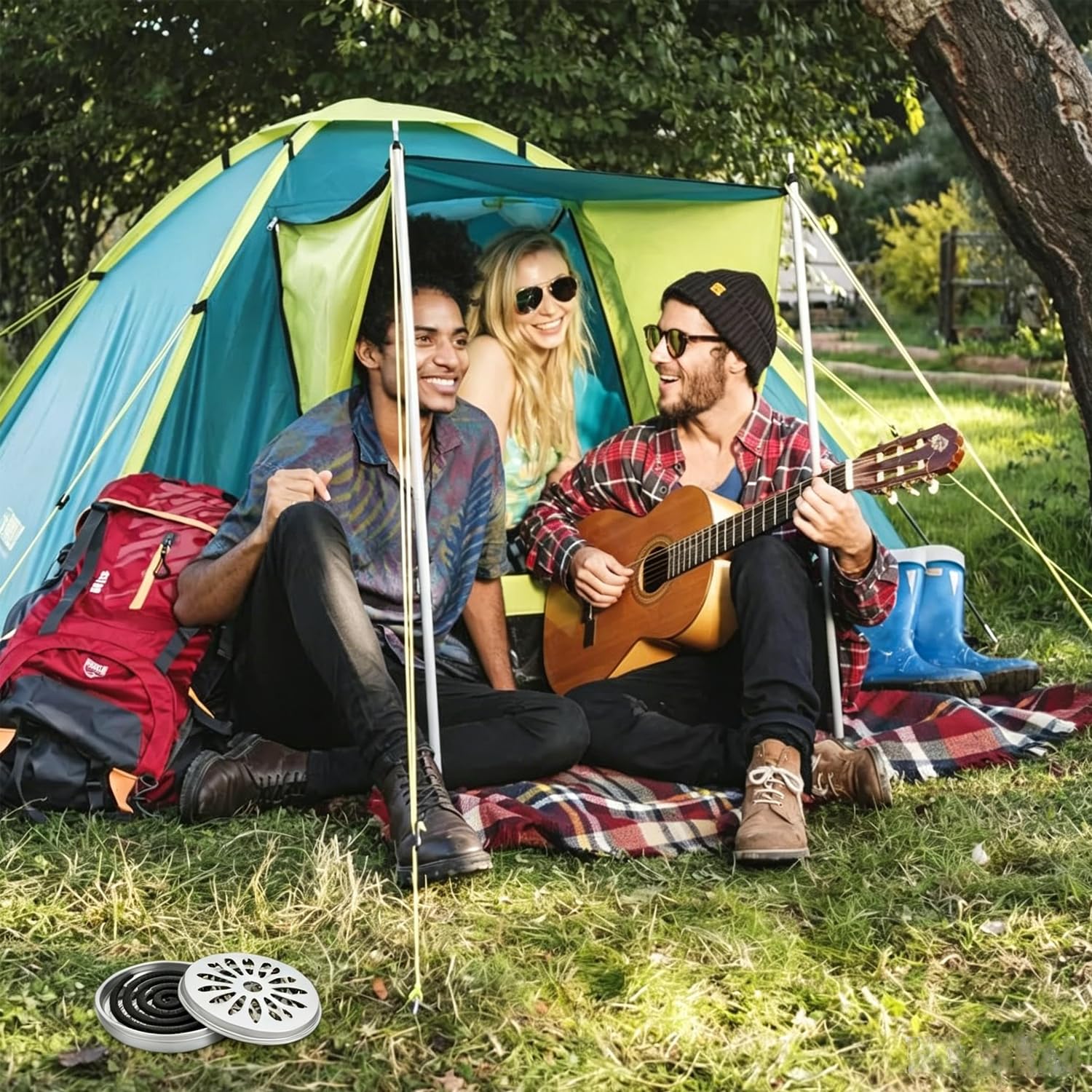MEISO 4 Pezzi Porta Bobine Con Coperchio, Porta Zampirone Portatile Porta Bobina Repellente, Porta Bobina Repellente per Casa Campeggio, Viaggi Anti zanzare