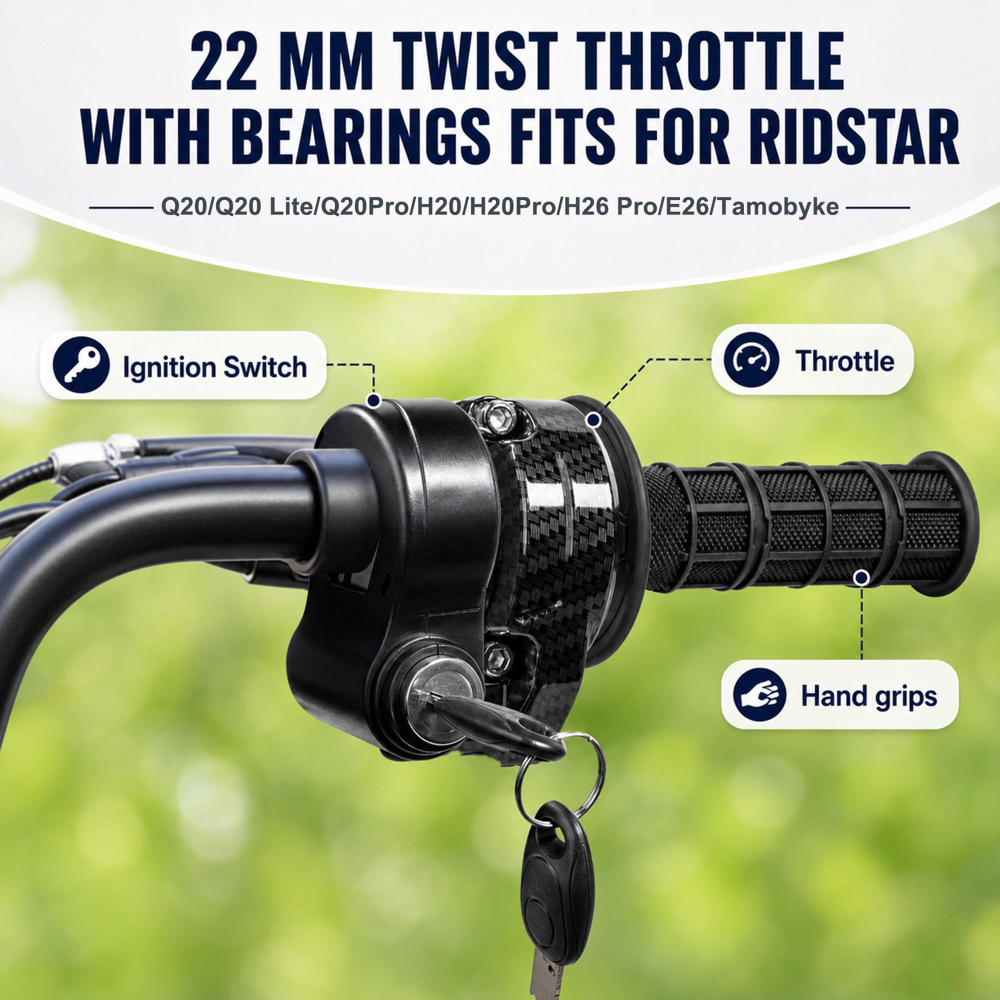 Accélérateur à rotation complète pour Ridstar Q20/Q20 Pro/H20/H26 Pro
