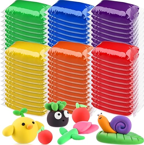 72 unidades de arcilla seca al aire de 2.38 libras, modelado a granel, arcilla mágica de modelado de espuma ultraligera para niños y adultos,