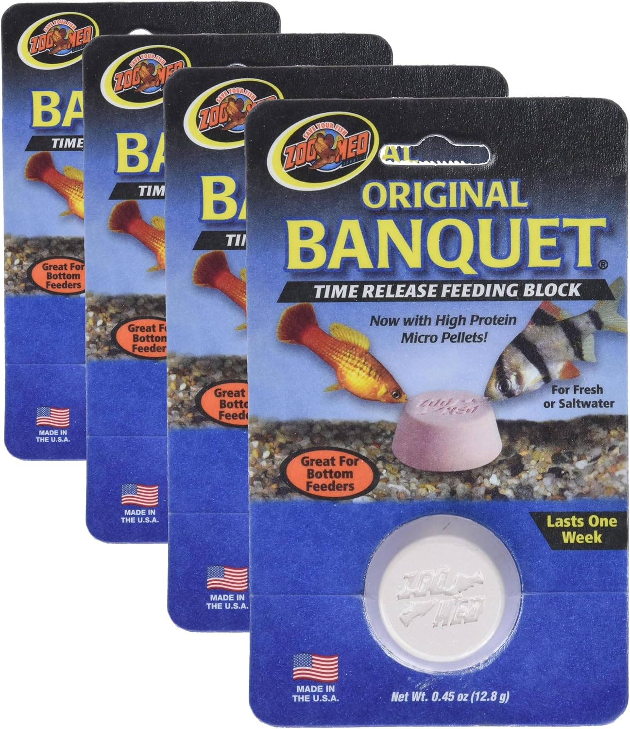 Zoo Med Original Banquet Feeding Block, 0.45-Ounce (Pack of 4)