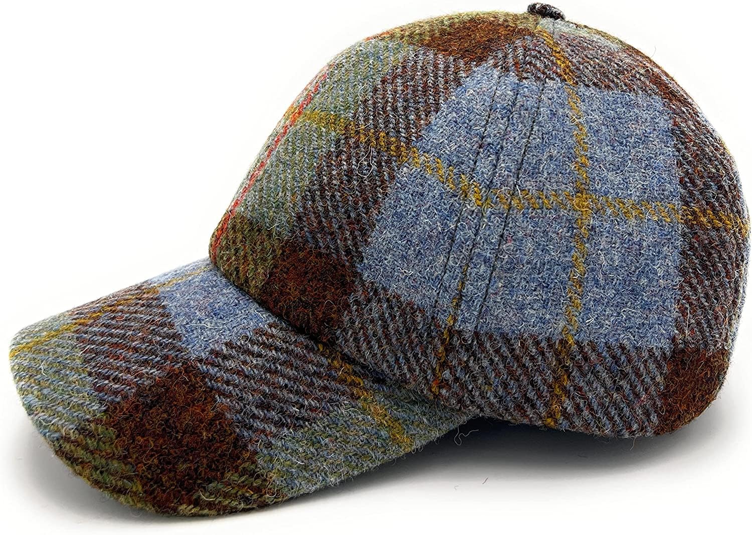 Tartan Tweeds Unisex Macleod Tartan Harris Tweed Men's Baseball Cap Adjustable (Macleod Tartan)
