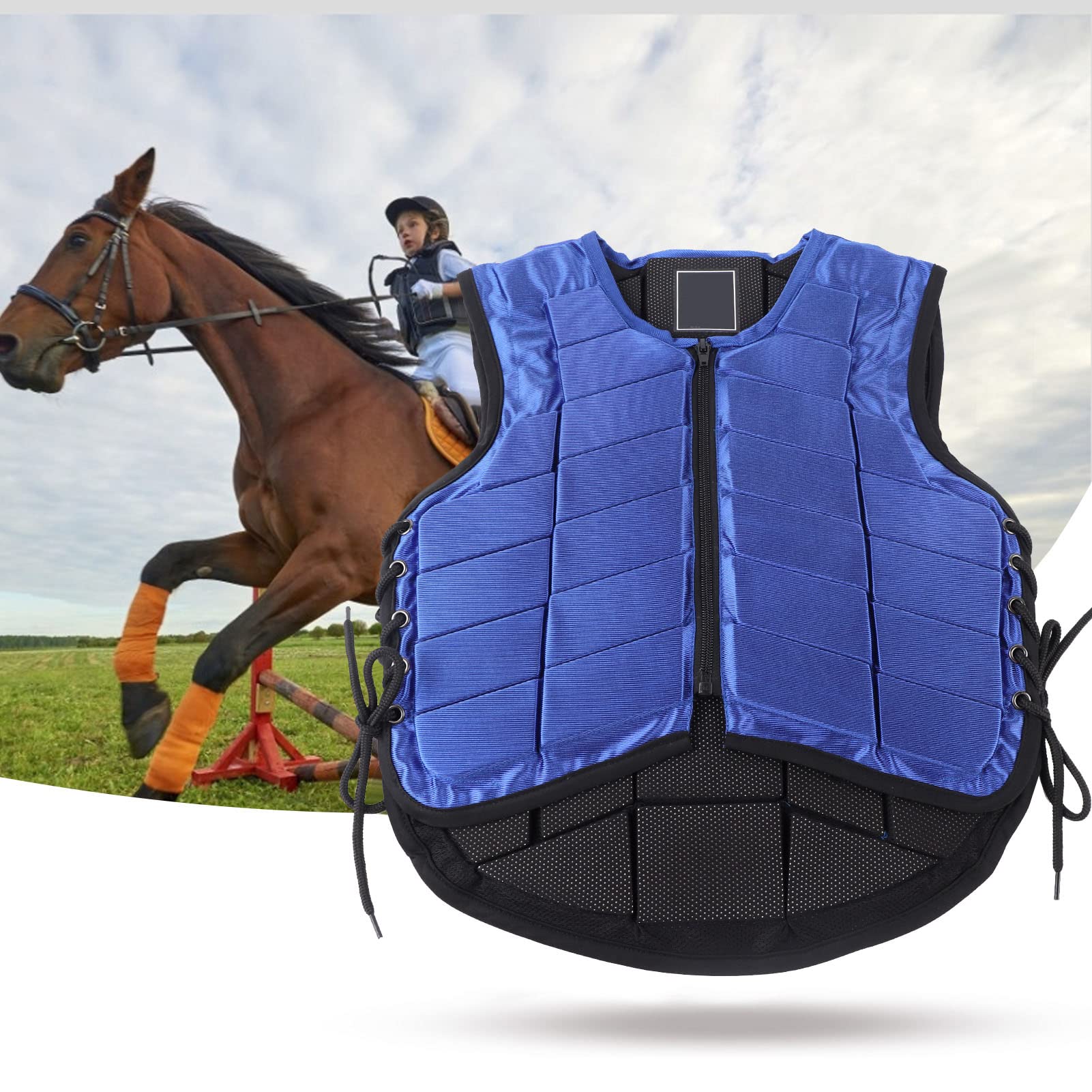 HERCHR Gilet da Equitazione Imbottito in Eva di Sicurezza Professionale Gilet di Sicurezza equestre per Ragazzi e Ragazze Gilet Protettivo Confortevole per l'allenamento di Guida Gilet
