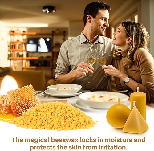 Miniatura 3 de CARGEN Pellets de cera de abeja natural amarilla, 47.90 oz, pastillas de cera de abejas puras a granel, gránulos de cera de abejas de grado