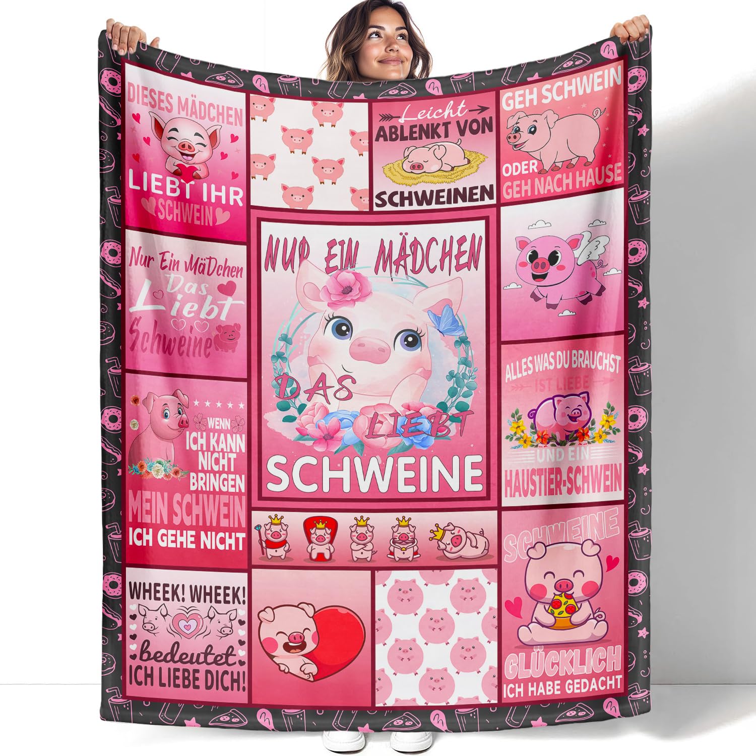 Couverture cochon douillette YISUMEI idée cadeau pour fille