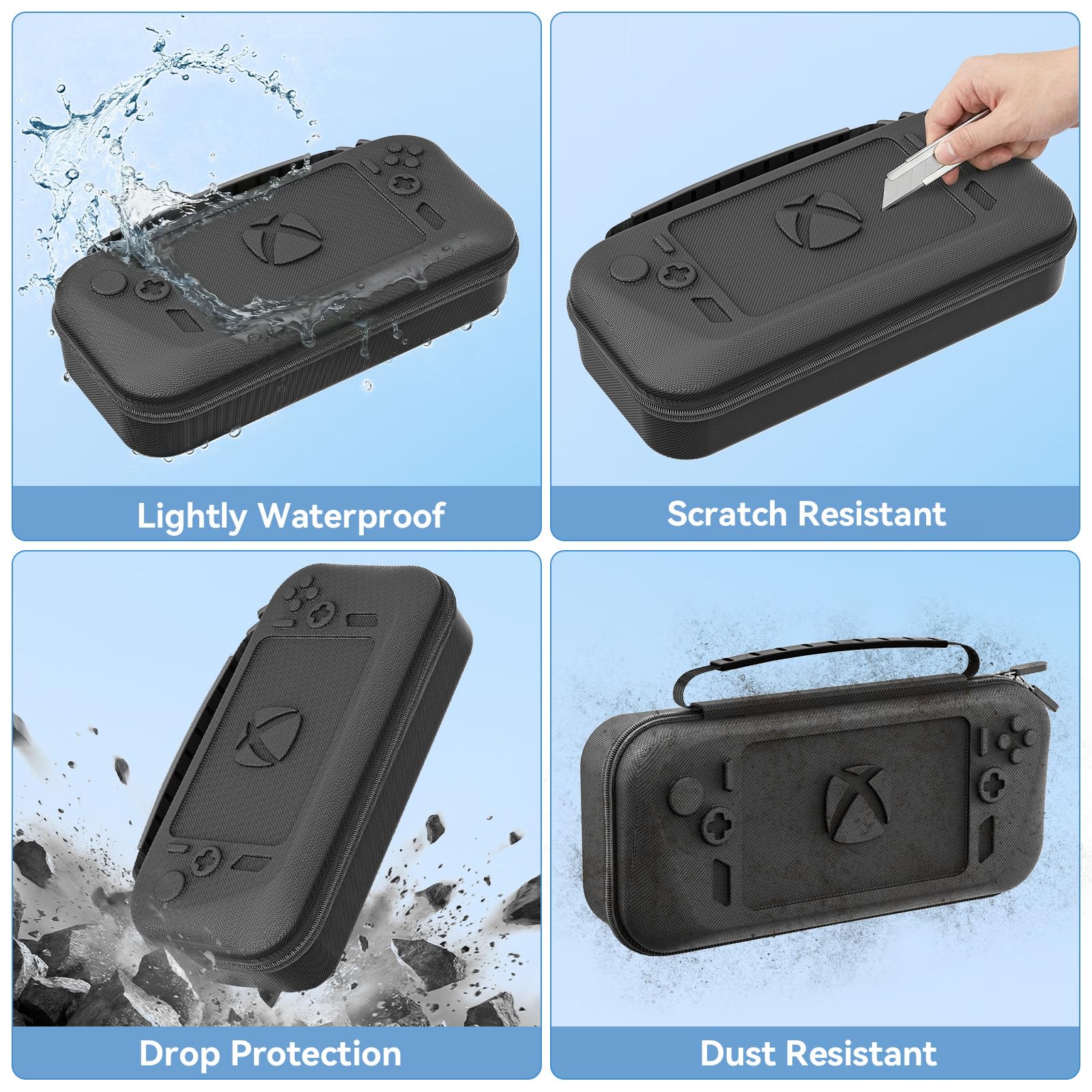 LVVIL Funda para ASUS ROG Xbox Ally & X Box Ally X 2025, Funda de Transporte para Consola ROG Xbox con Protector de Pantalla & Tapa de Joystick, Rígida Portátil Case Protector ROG Ally X Accesorios