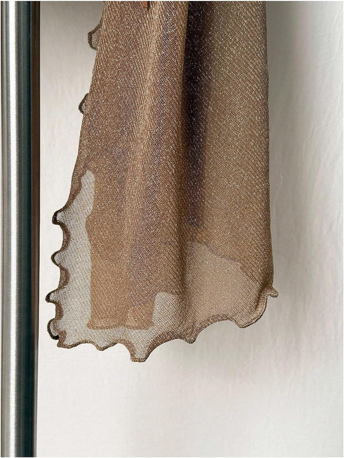 Women's Sheer Crop Tops Y2k Poncho Shrug See Through Flowy Shawl Sparkly Going Out Rave Outfits Summer Cover Up - Image 7