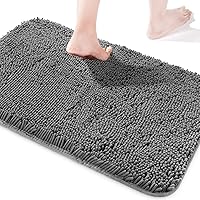 Vista 46 de Yeaban Juego de alfombras de baño verde manzana 2 piezas (20" x 32" y 17" x 24"), tapetes de baño de felpilla gruesa Alfombras de baño absorbentes