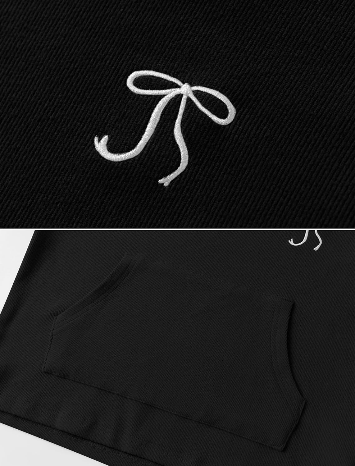 Girls Clothing Set Bow Embroidery Hoodie Pullover Sweatshirt & Split Flare Pants Outfits 2Pcs with Pockets 5-14Y - Image 5