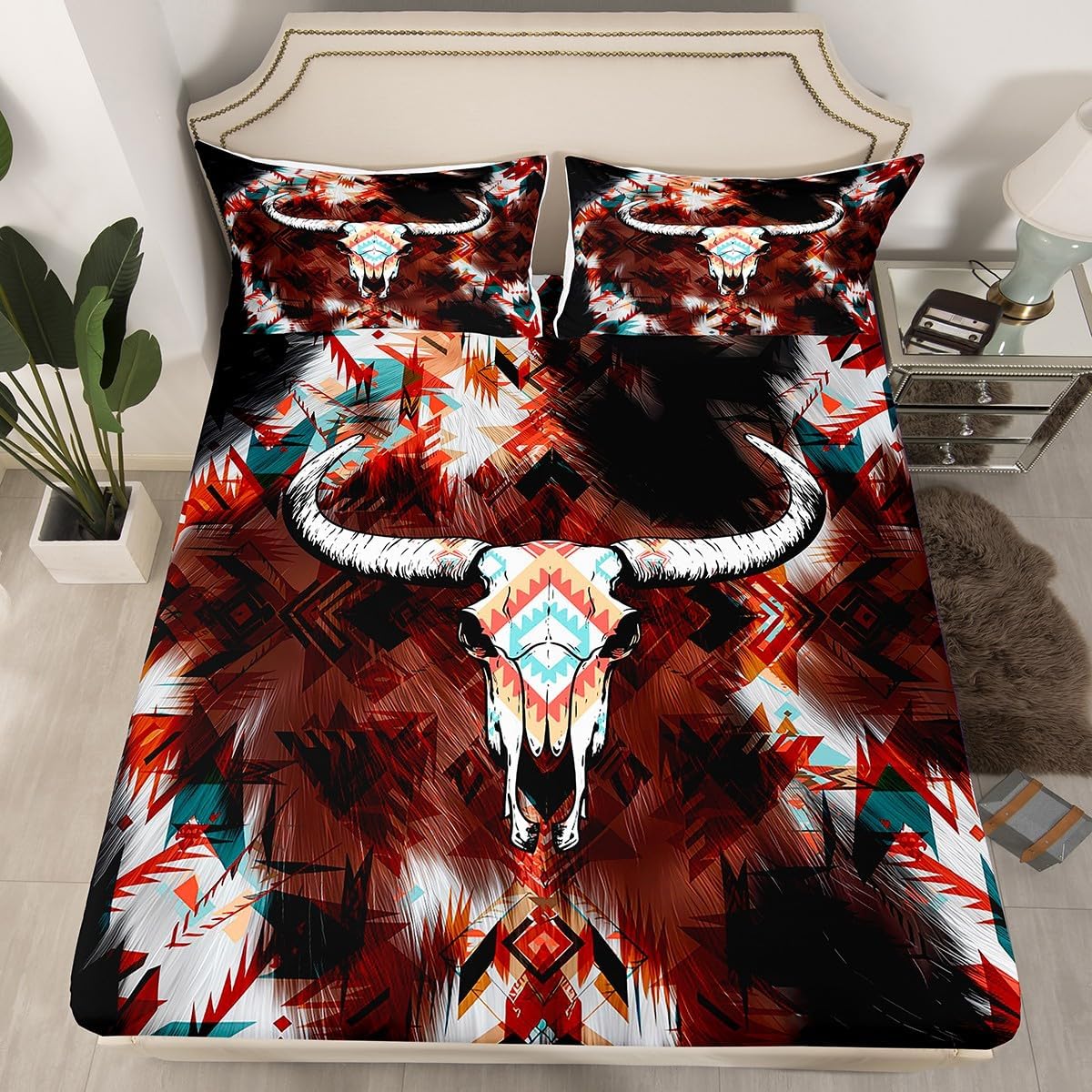 Wild Animals Full Size Fitted Sheet No Top Sheet,African Cheetah Wildlife 3 Pieces Kids Teenager Room Decor Leopard Pocket 2 Pillowcases