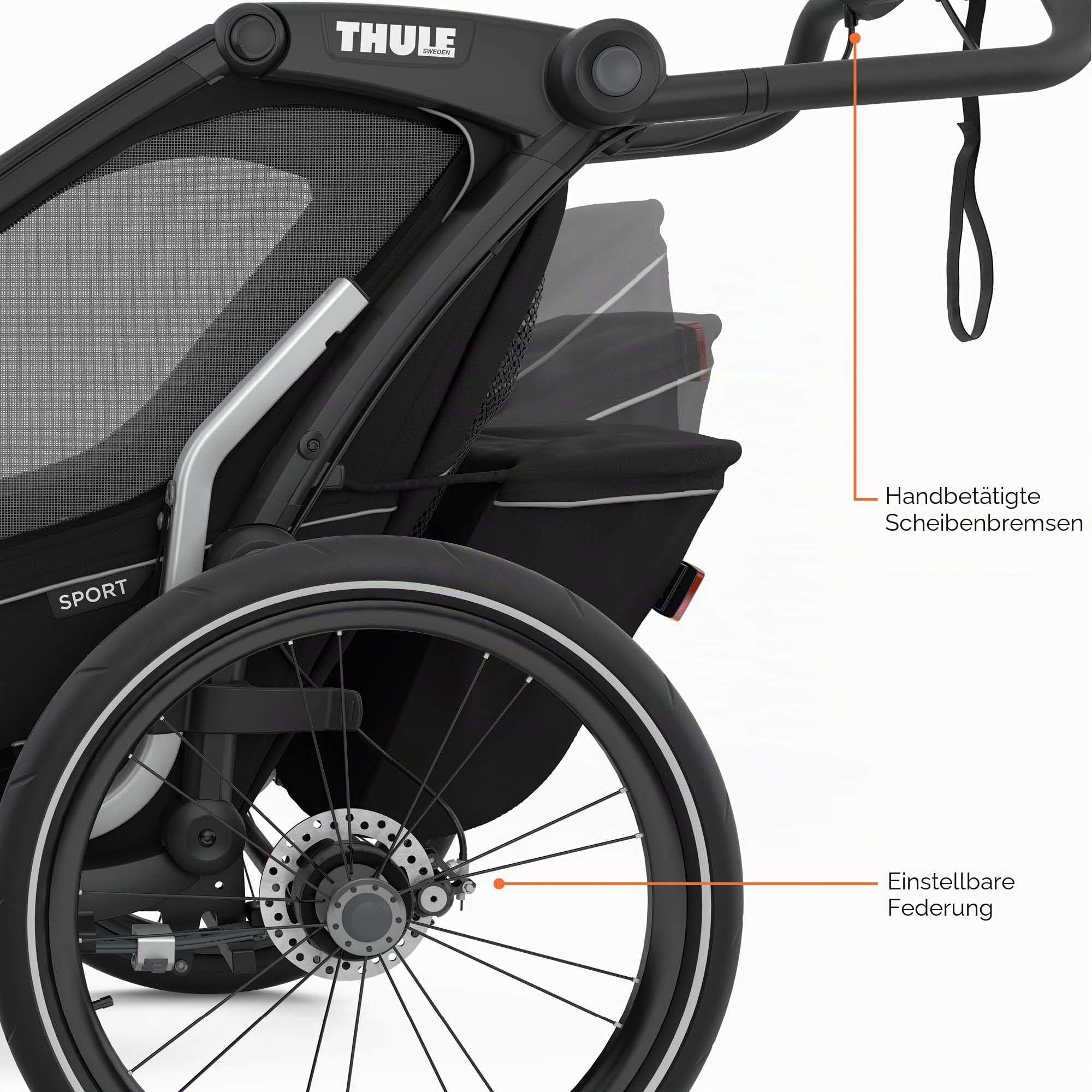 Thule THULE CHARIOT SPORT 1 NEGRO Mitternacht Schwarz 1 Stück (1er Pack) Sport & Freizeit