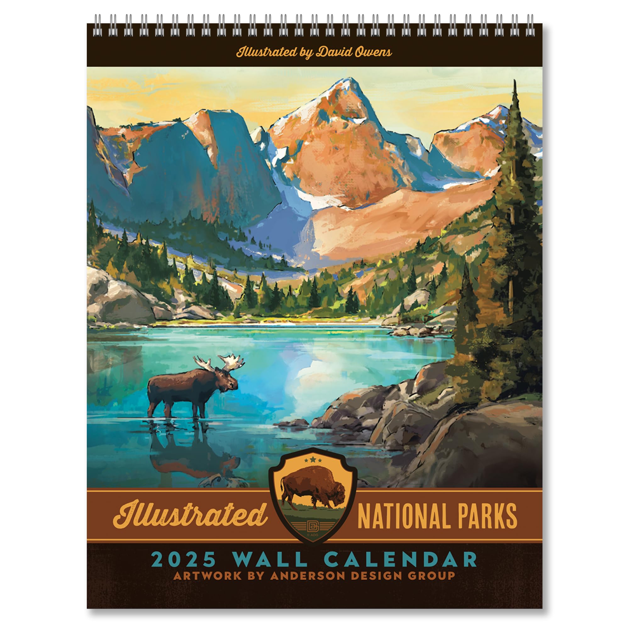 Americanflat2025 Wall Calendar - National Park Postcard Design - 10x13 Large Wall Calendar - 12 Month Wall Calendar - Hanging Calendar for Home or Office - 2025 Calendar for Planning and Organization