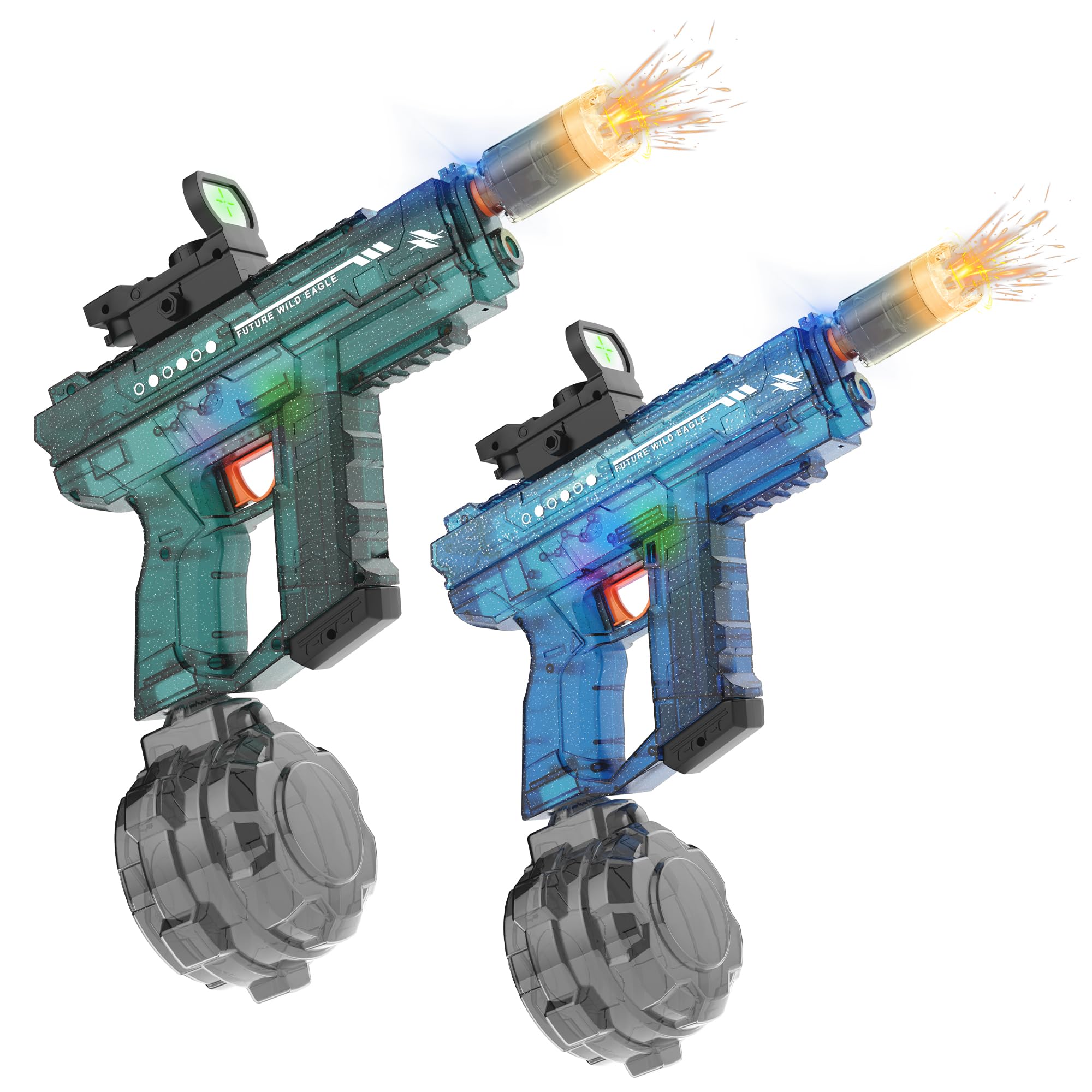 Electric Water Guns for Adults & Kids,Realistic Automatic Water Gun with 26-32 FT Long Range,800ml Large Water Tank,Splash-Resistant Design,Summer Outdoor Pool Beach Toy for Backyard Games(2 Pack)