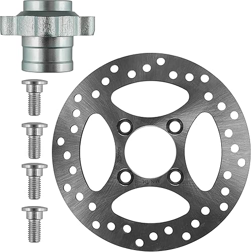 Miniatura 5 de Caltric Disco y buje de freno trasero compatible con Yamaha Raptor 700 700R YFM700 YFM700R 2006-2013