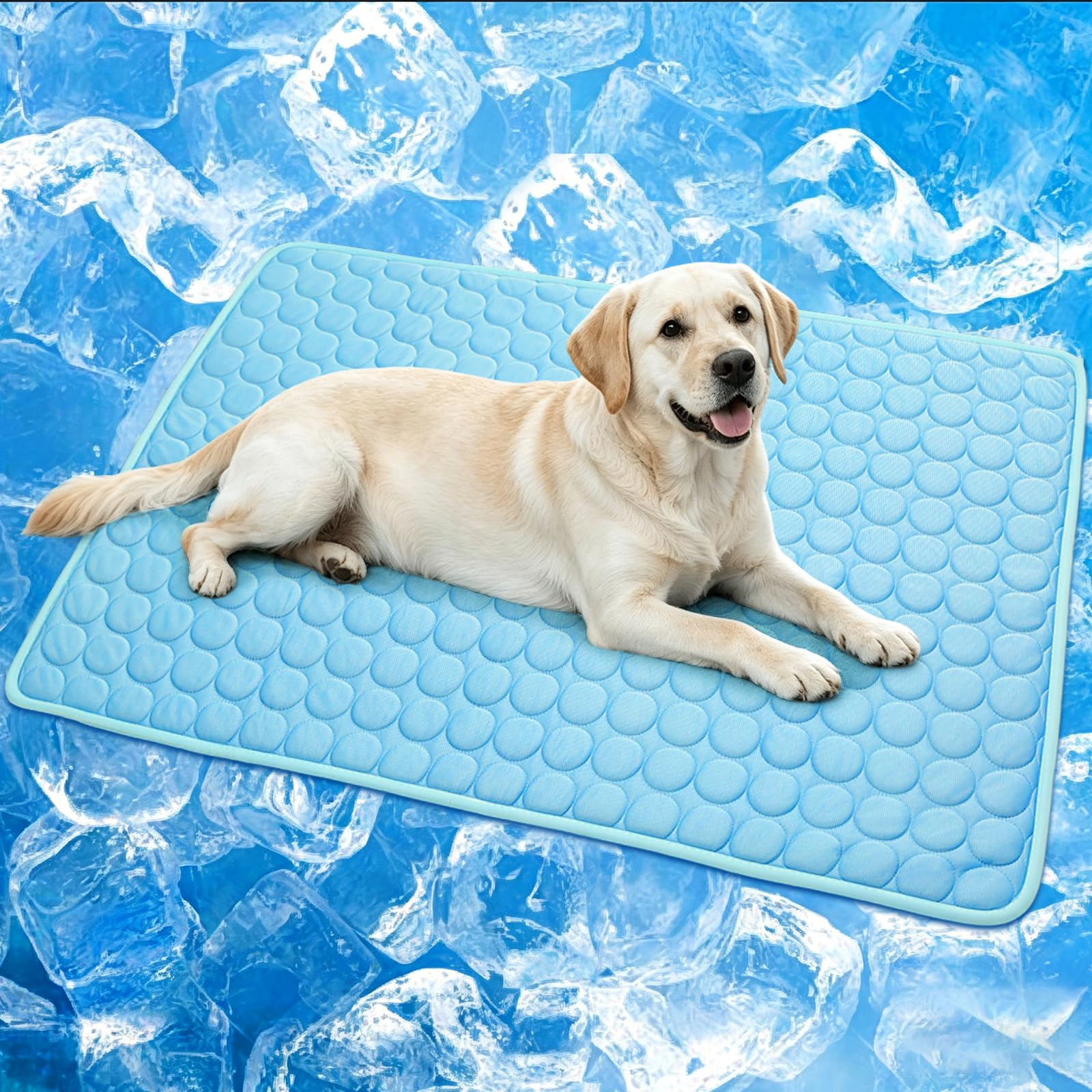 XinChangShangMao Dog Cooling Mat, Q-Max>0.4 Pet Dog Self Cool Pad, Ice Silk Washable Summer Cooled Mat for Dogs Cats, Kennels, Crates and Beds