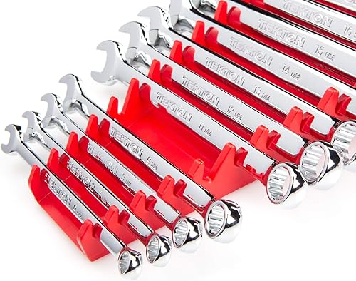 Miniatura 8 de TEKTON Estante organizador de llaves combinadas de 15 herramientas (rojo)  ORG29215