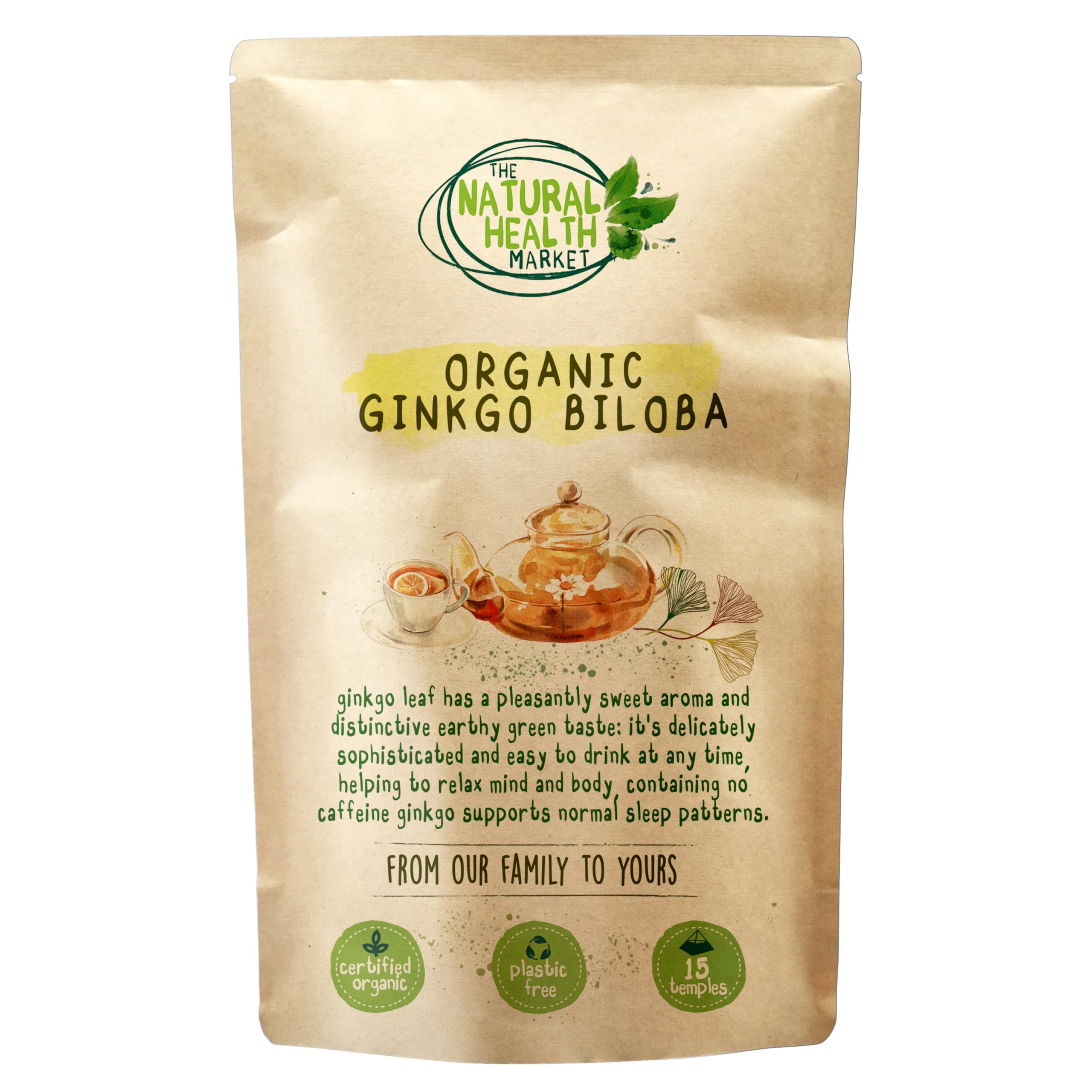 Organic Ginger Tea Bags – Strong Pure Ginger Root Herbal Tea – Plastic-Free & Caffeine-Free – Soil Association Organic – 50 Compostable Tea Bags – The Natural Health Market — view 44