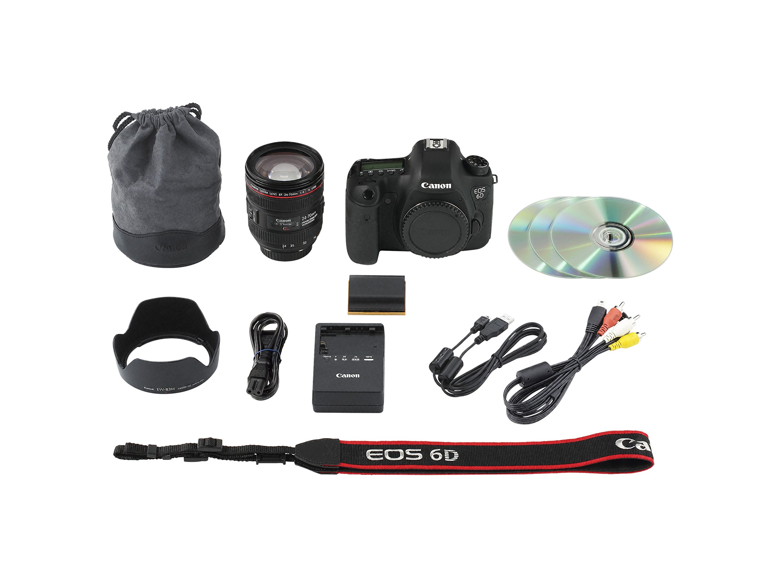 Canon EOS 6D Camera Body with EF 24-70 mm f/4 L IS USM Lens