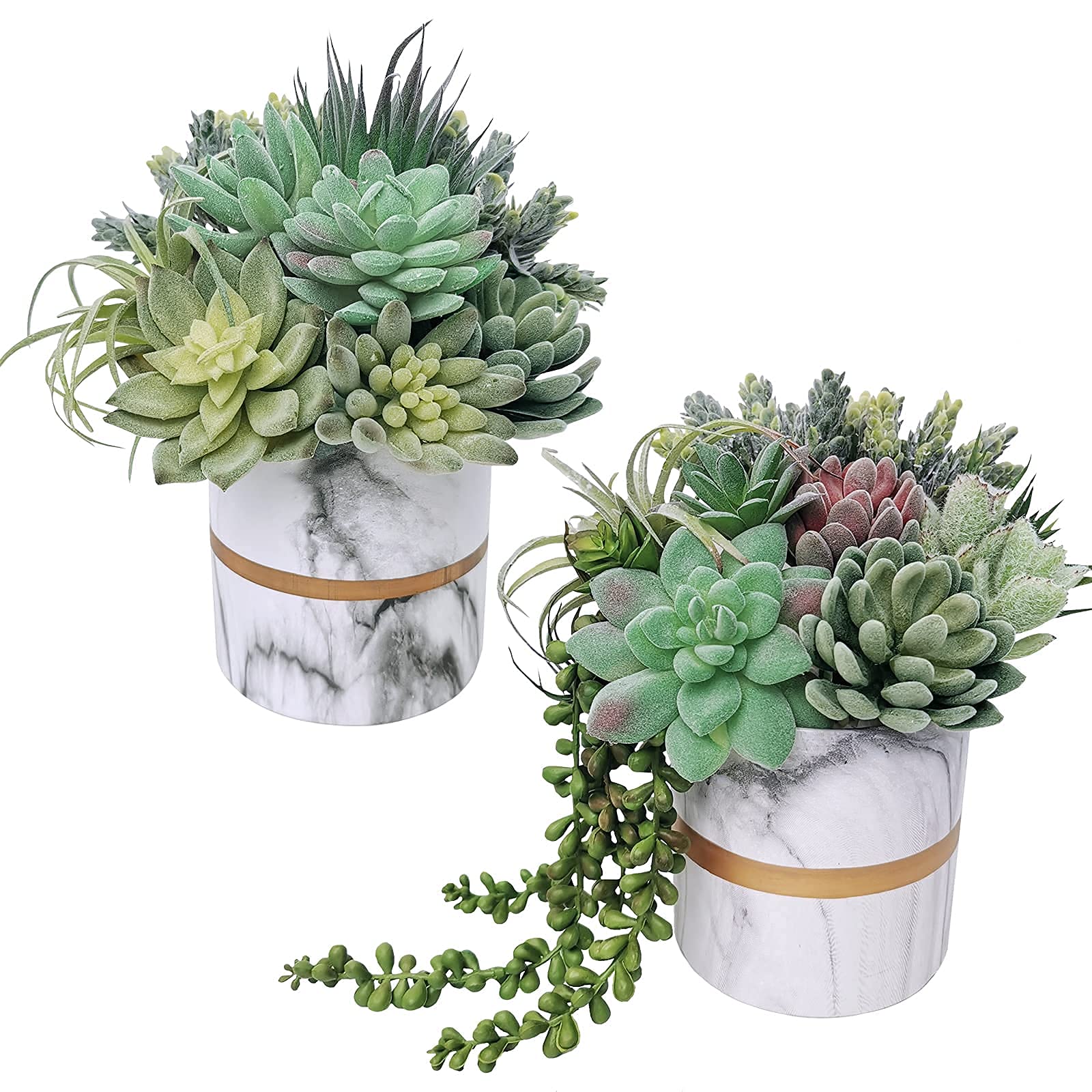 14 Pcs Assorted Artificial Succulents Plants Unpotted Green Hops String