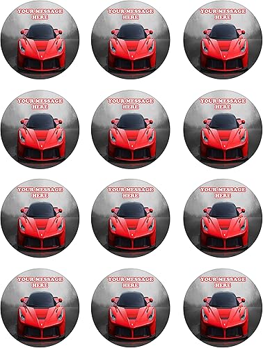 Miniatura 7 de Ferrari Cake Topper Edible Image Personalized Cupcakes Frosting Sugar Sheet (8" Round Cake Topper)
