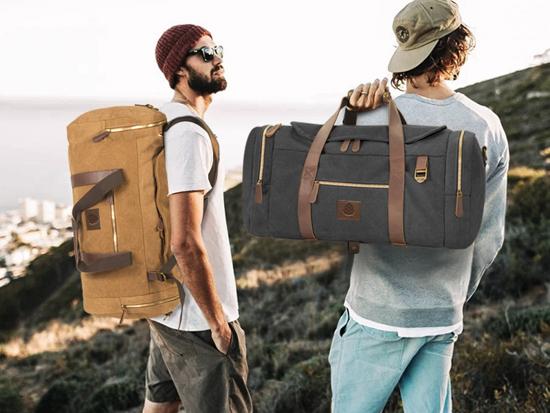 Amazon.com | Densata 60L Travel Bags for Men, Nomad Canvas Duffle
