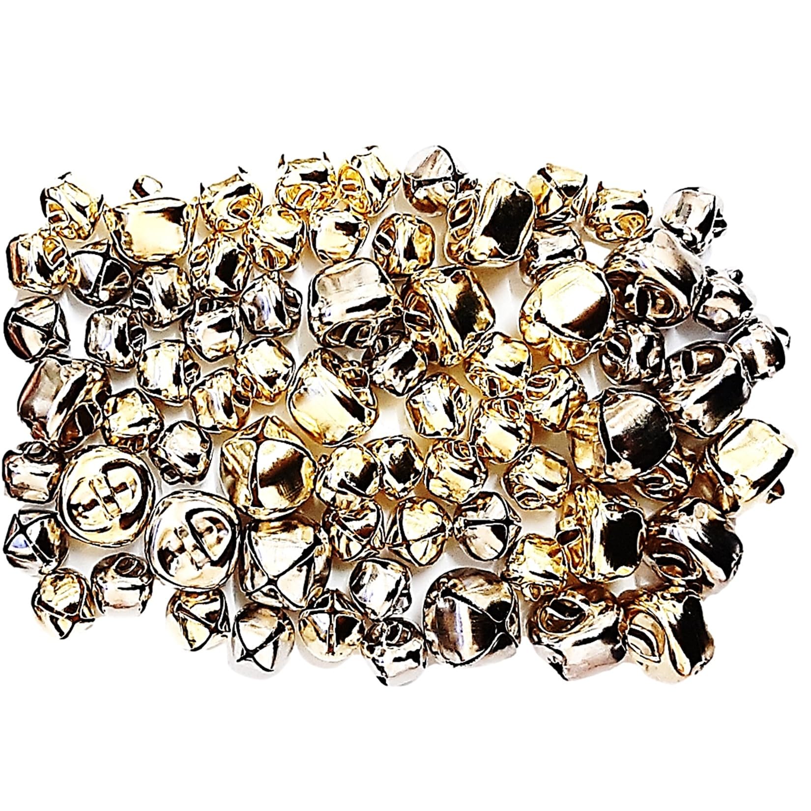 Silver Jingle Bells 12mm 15mm 144 Pieces | Formosa Crafts