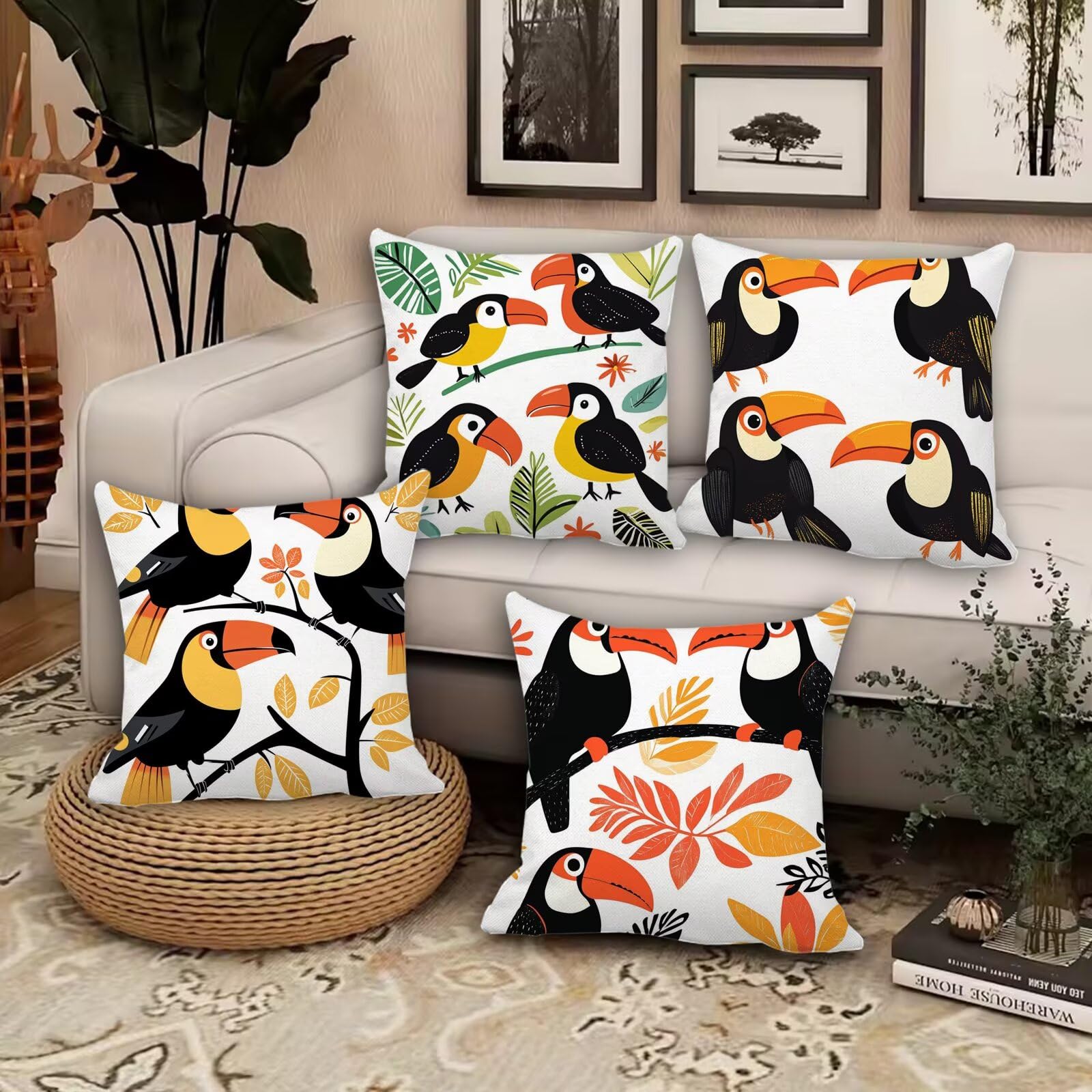 Housse de coussin extérieur imperméable contre les taches et la pluie de jardin
