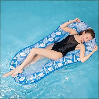 Bkpaweero Inflatable Pool Float,lilo pool inflatables adults,Water Hammock Floating recliner Inflatable Floating Bed Adults Kids
