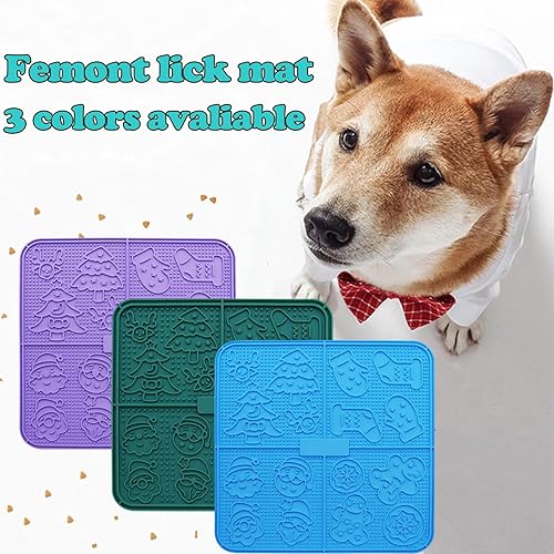 Miniatura 5 de Femont Tapete grande para lamer perro, tapete de alimentación lenta con 165 ventosas fuertes para mantequilla de maní, almohadilla para lamer sin