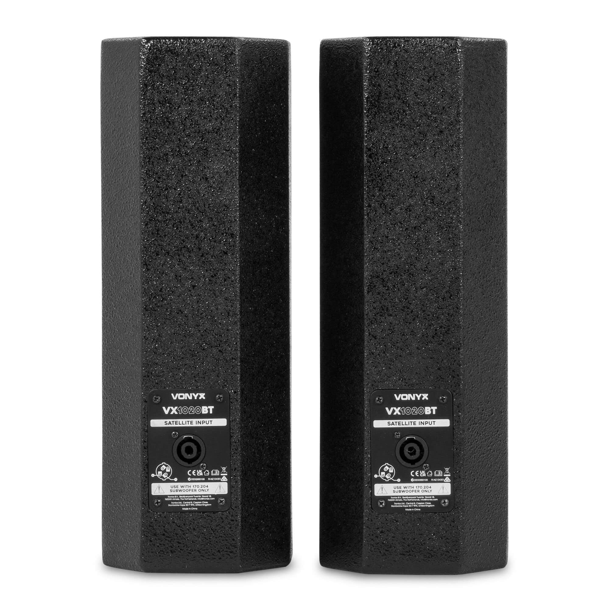 VONYX VX1020BT - Système de sonorisation Actif 1050W 2×10″ avec BT sans Fil, USB, Micro & télécommande - Idéal DJ, soirées et événements