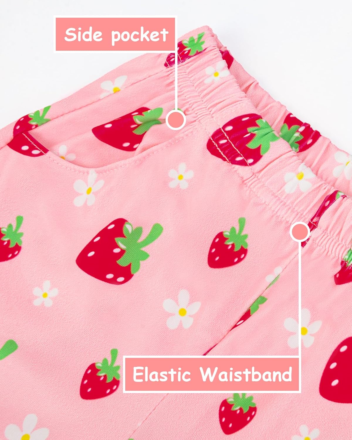 Nidoul Girls Pajamas Short Sleeve Toddler Summer Pjs Girls' Sleepwear 2 Pieces Lounge Sets Kids Clothes 3T-14Y - Image 6