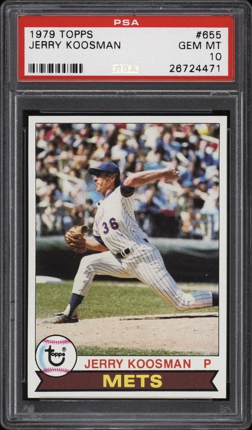1979 Topps #655 Jerry Koosman - Mets - PSA 10-26724471 - Baseball Card - Slabbed Baseball Cards