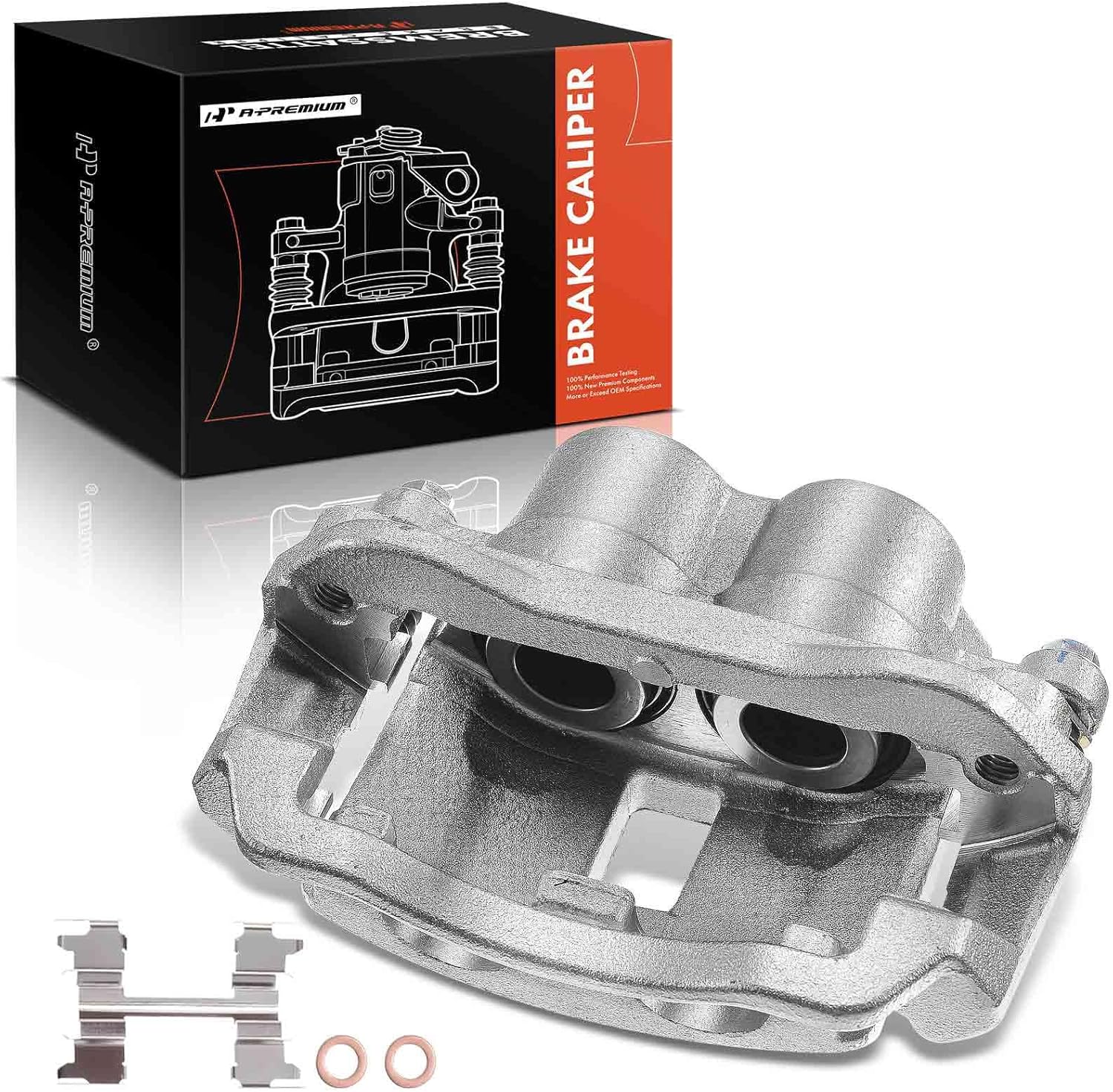 A-Premium Disc Brake Caliper Assembly with Bracket Compatible with Select Chevy and GMC Models - Express 2500/Express 3500/ Savana 2500 /Savana 3500 2003-2020 - Rear Right Passenger Side