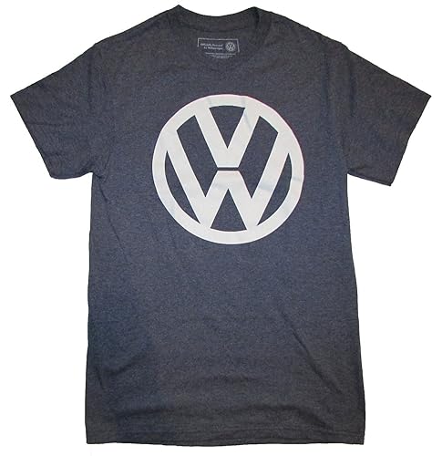 VW Volkswagen Logo Licensed Graphic T-Shirt, Heather Blue, Large