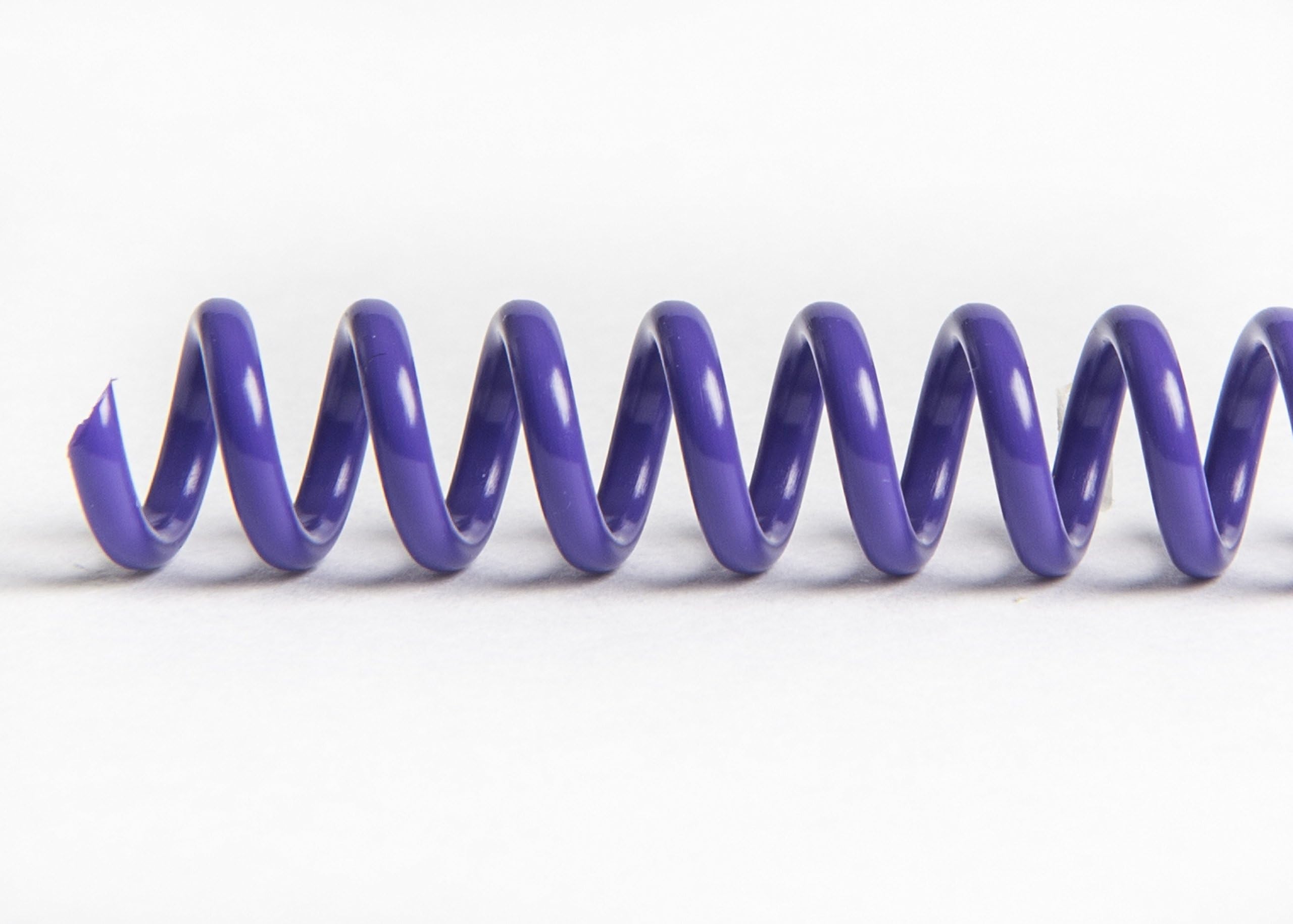 10MM PLASTIKOIL Purple PVC Spiral COILS - 4:1 Pitch - A4 Length - (Boxed in 200) (Purple)