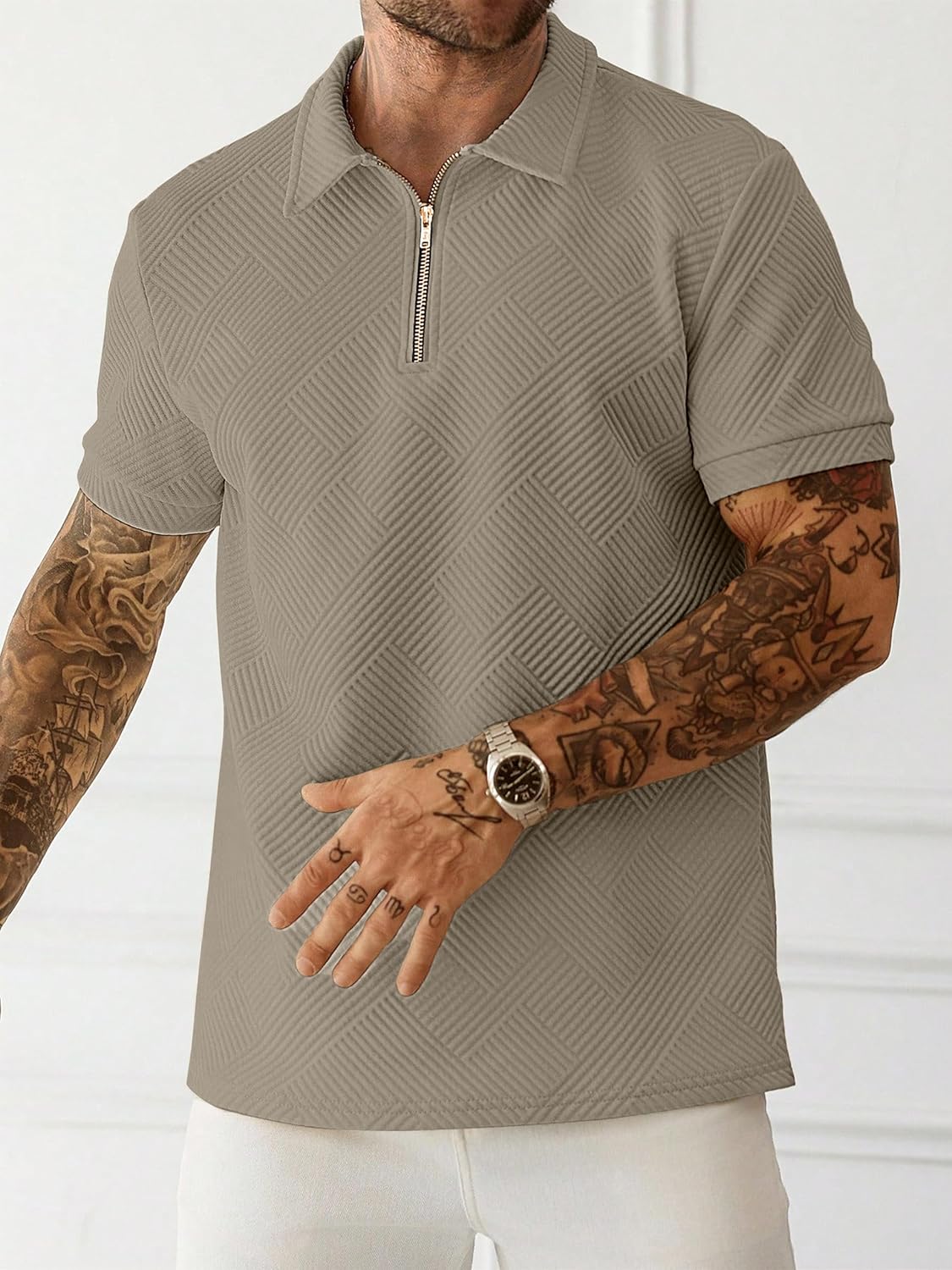 KAJARU Men's Solid Regular Fit T-Shirt - Image 6