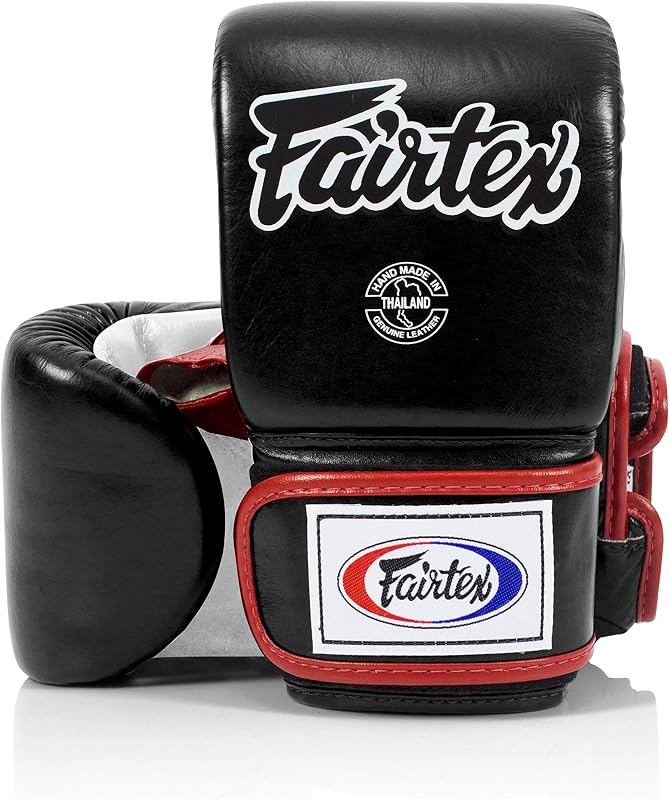 Guantes de boxeo Fairtex TGO3 Muay Thai para hombres, mujeres y niños | Diseño especial de pulgar abierto | Guantes MMA, Kickboxing, Gimnasio, Fitness | Guantes de boxeo de primera calidad, ligeros y absorbentes de golpes.