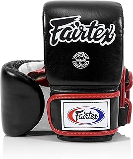 Fairtex Muay Thai Bag Gloves TGO3 TGT7 Color: Black Red Blue White Yellow Size: Medium Large Training & Sparring Bag Boxing Gloves for Kick Boxing MMA K1