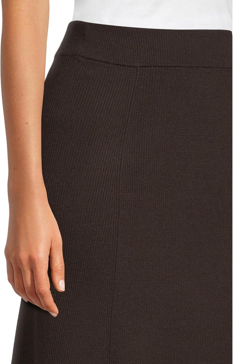 Madewell Women's Lorimer Solid Merino Pull on Slip Skirt