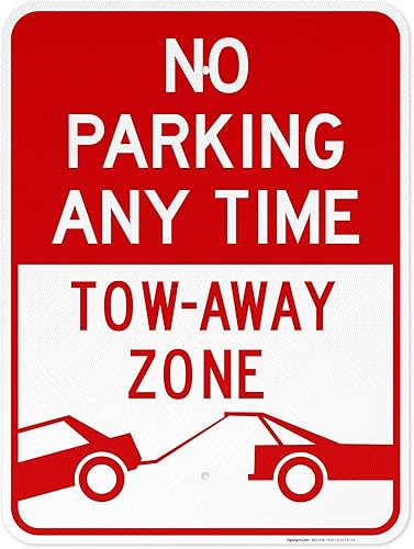 Miniatura 13 de Letrero de "No Parking Any Time", 10 x 14 pulgadas, aluminio 040 libre de óxido, resistente a la decoloración, fabricado en Estados Unidos