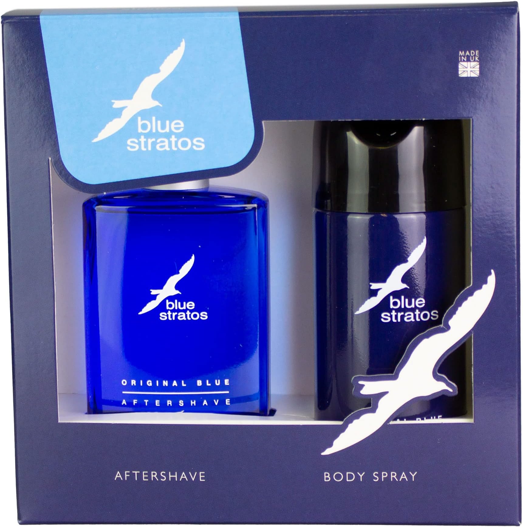 Blue Stratos Gift Set Containing 100ml Aftershave and 150ml Deodorant Body Spray