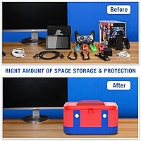 Vista 6 de Funda de interruptor para Switch Switch OLED y accesorios de interruptor, funda de viaje para consola Nintendo Switch OLED, funda de transporte