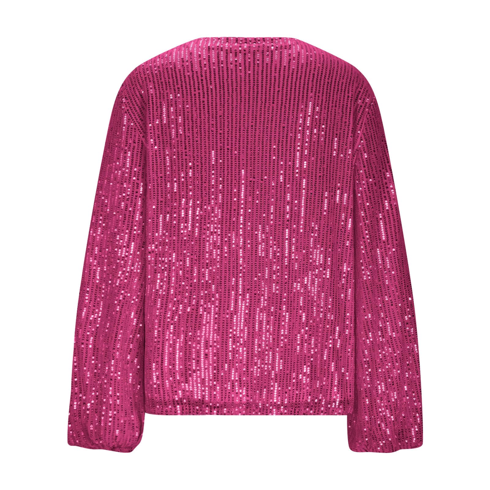 KHIRVWL Top Donna a Paillettes con Maniche a Palloncino Scollo a V Tops Pizzo Maglietta con Glitter Sexy Taglie Forti Camicetta Brillantini Maglia da Sera Curvy Camicia Oro per Feste e Serate