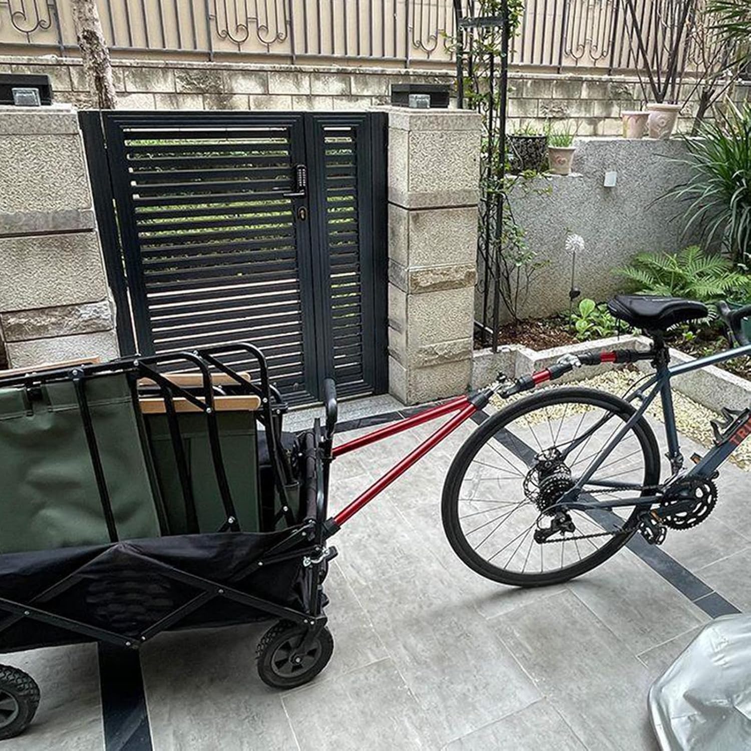 Fahrradanhängerverbinder Lastenfahrradanhänger Anhängerkupplung Faltbare Aluminiumlegierung Fahrrad Elektrofahrzeug Anhänger Verbindungsstange Geeignet für Mountainbikes Kinderfahrräder,A