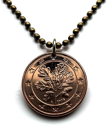 Miniatura 3 de 2009 Germany Deutschland 5 Euro Cent coin pendant oak tree seedling twig planting gardening Berlin Hamburg Munich Cologne Frankfurt Stuttgart