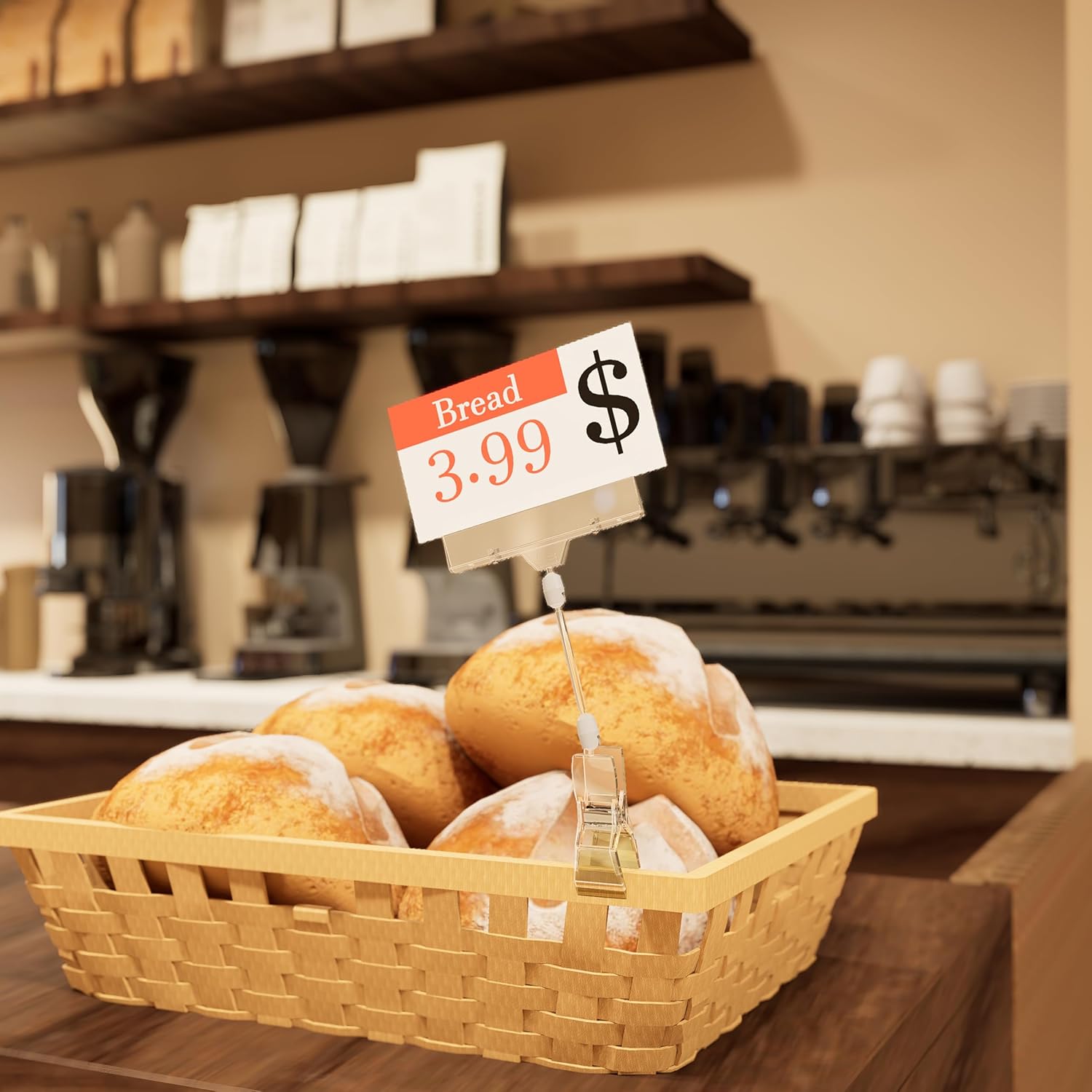 50 Pack Clear Sign Clips Holders 6.3 inch Double Sided Swivel Price Holder Clips for Shelves, Store, Business, Retail - Image 7