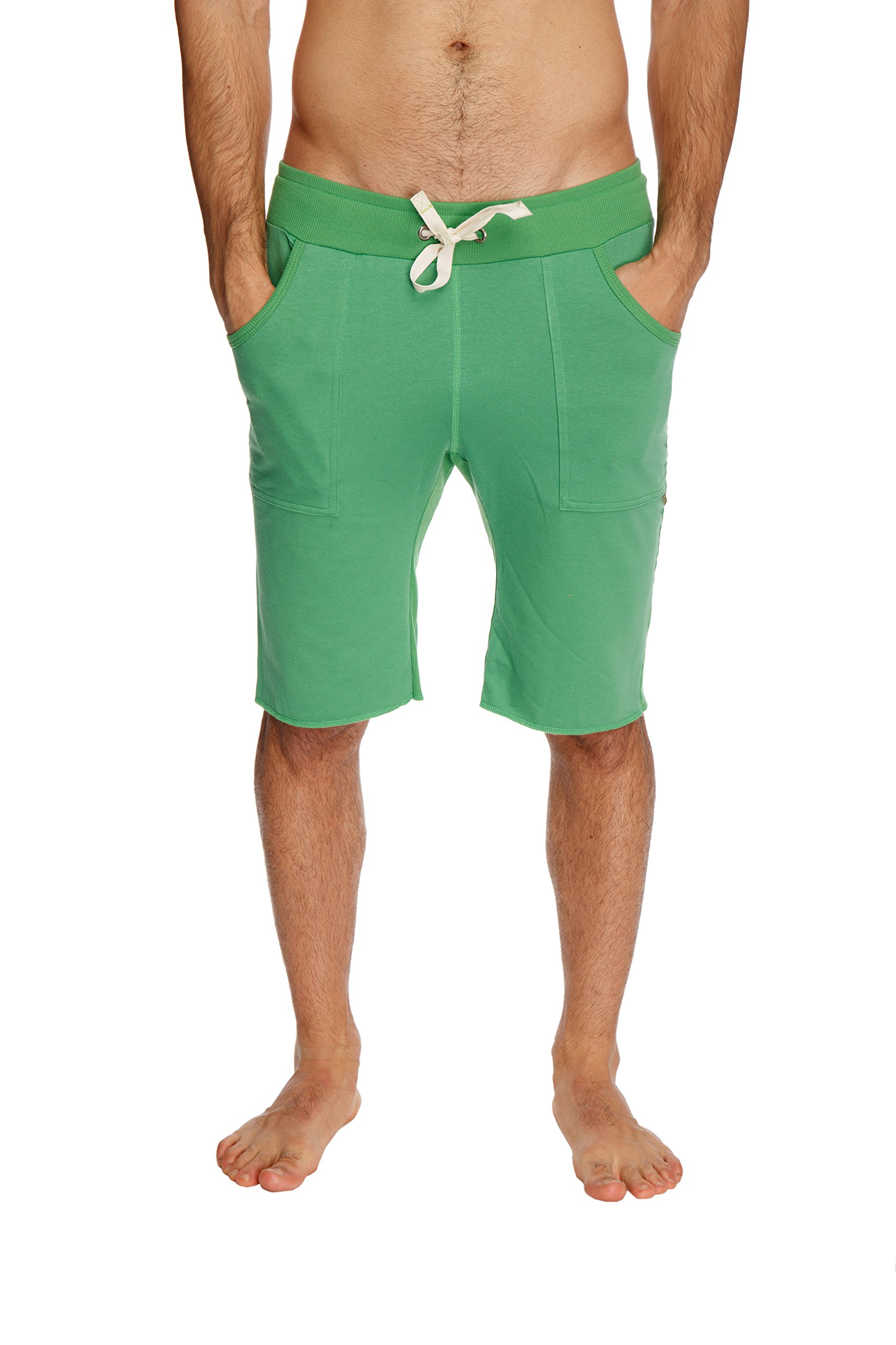 4-rth Men's Eco-Track & Yoga Gym Short Modal French Terry Made in America Caliifornia Stretch Fit European Tennis Pockets