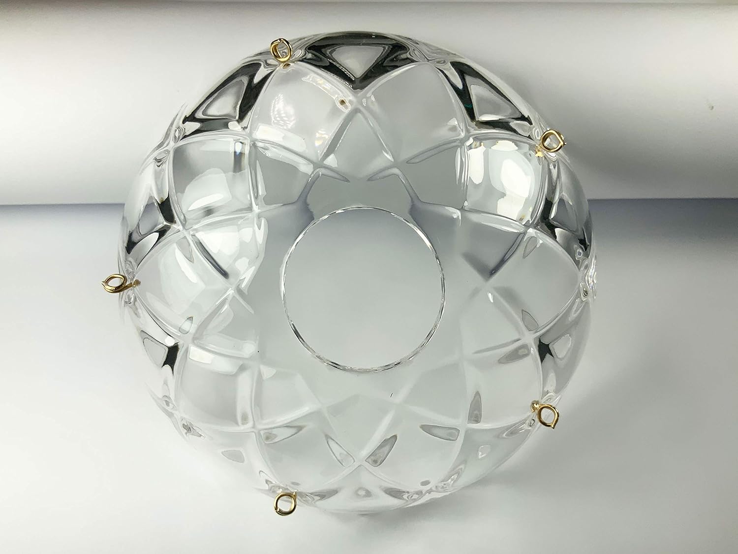 10 pieces -5 Side Holes, 4-Inches Asfour Chandelier Crystal 30% Lead Crystal Bobeche Lamp Chandelier Parts Cups With Gold Pins