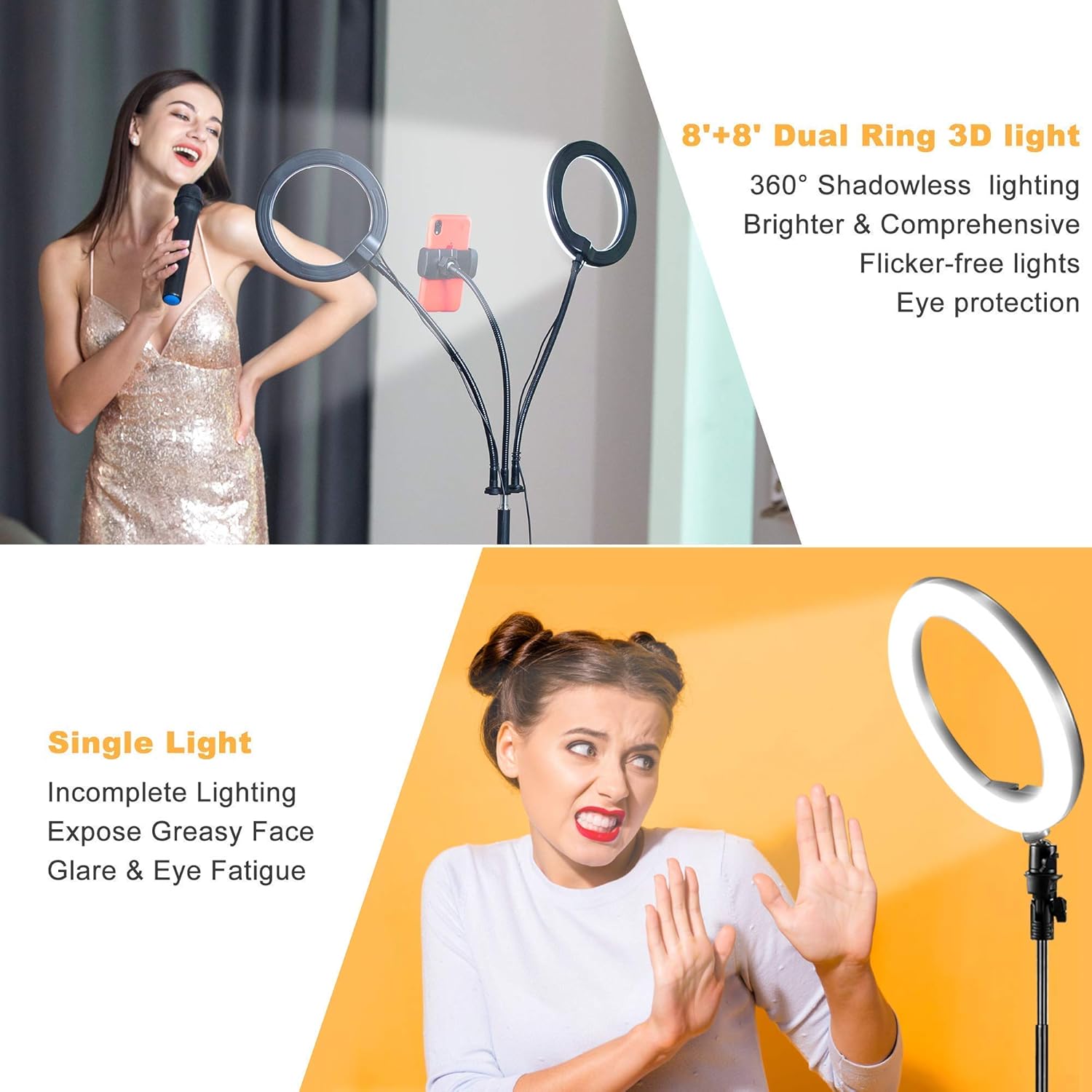 Nеw Arrіvаlѕ Selfie Ring Light with Tripod Stand, Dimmable LED Circle Lighting for Video Conferencing, Recording, Photo, Makeup, Zoom, YouTube, TIK Tok, ARO de Luz for Laptop, iPhone, Android