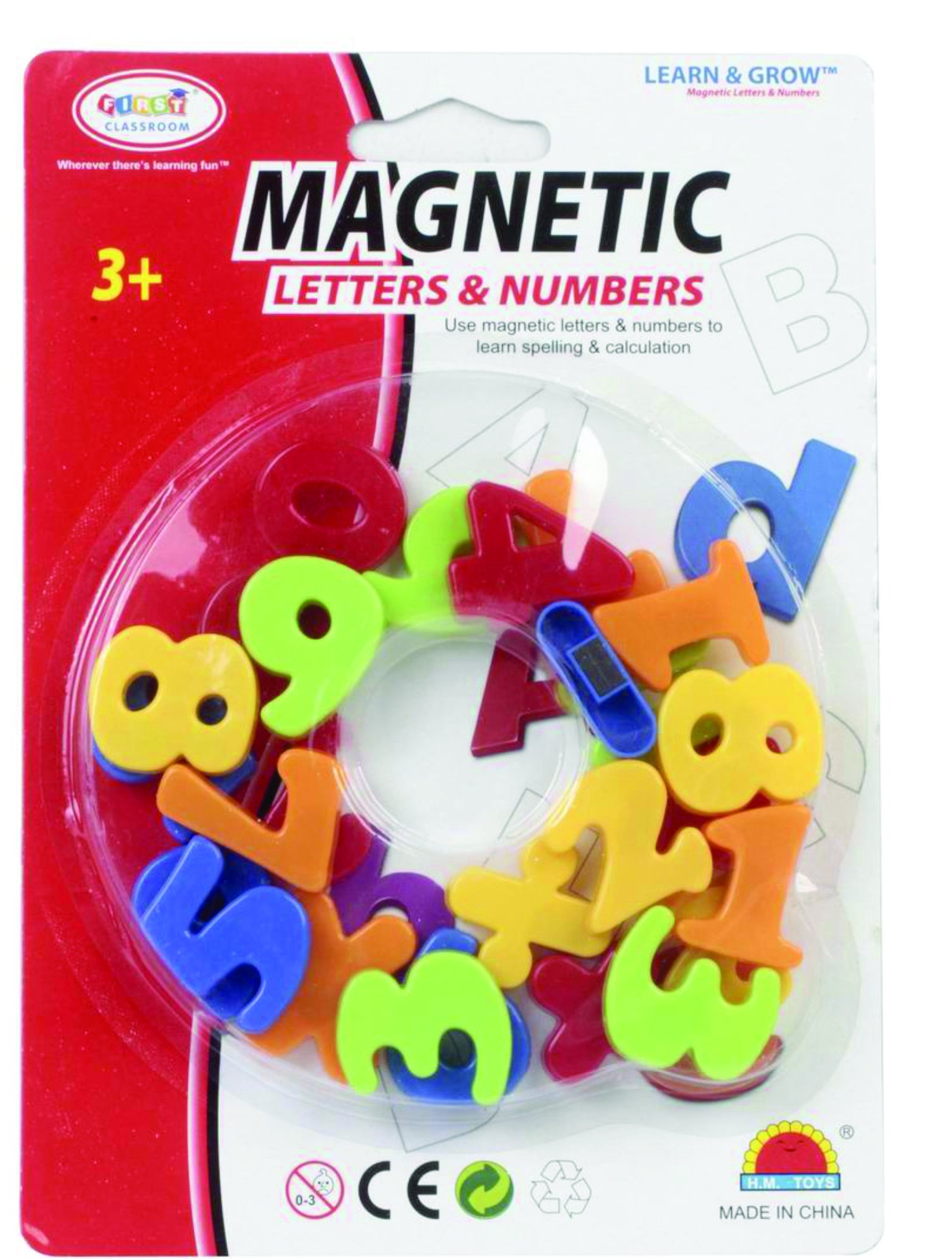 First Classroom Magnetic Numbers & Symbols in a Circle Blister Card, 1.2"